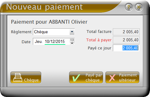 Nouveau paiement