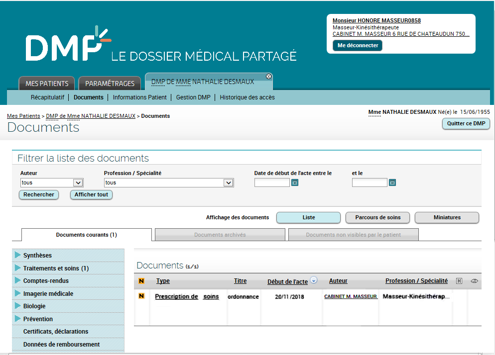 DMP infirmière libérale : Le Dossier Médical Partagé IDEL (DMP) : VEGA