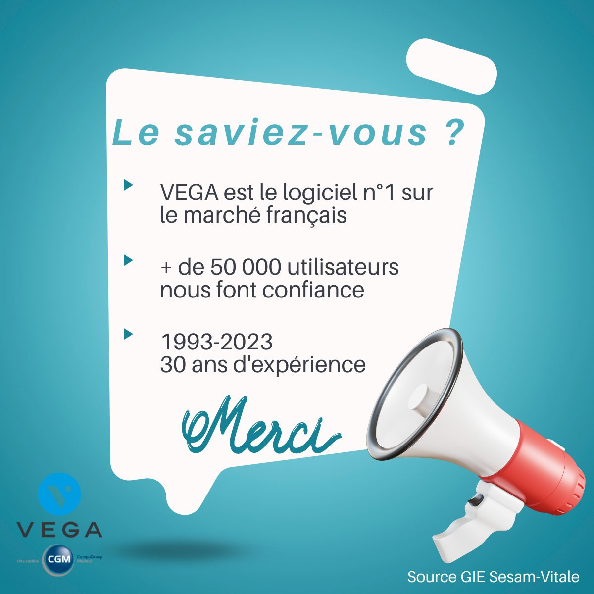 VEGA est le logiciel n°1 sur le marché français