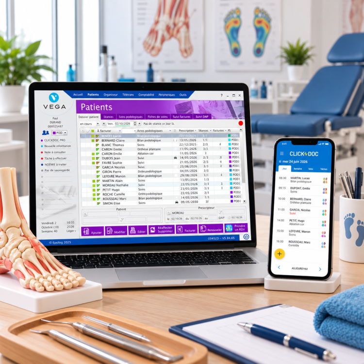 CLICKDOC agenda en ligne podologues